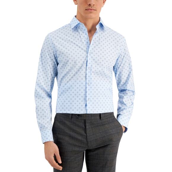 Bar lll Men's Formal Dress Shirt – Slim Fit Long Sleeve Button-Down Size - M - Picture 1 of 7